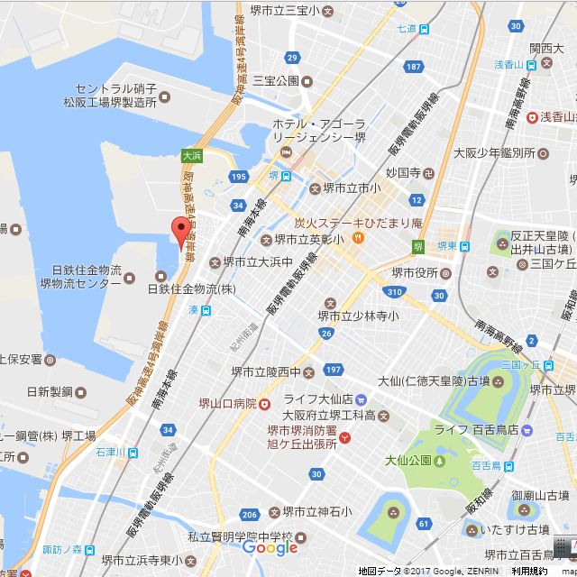堺大浜店の地図
